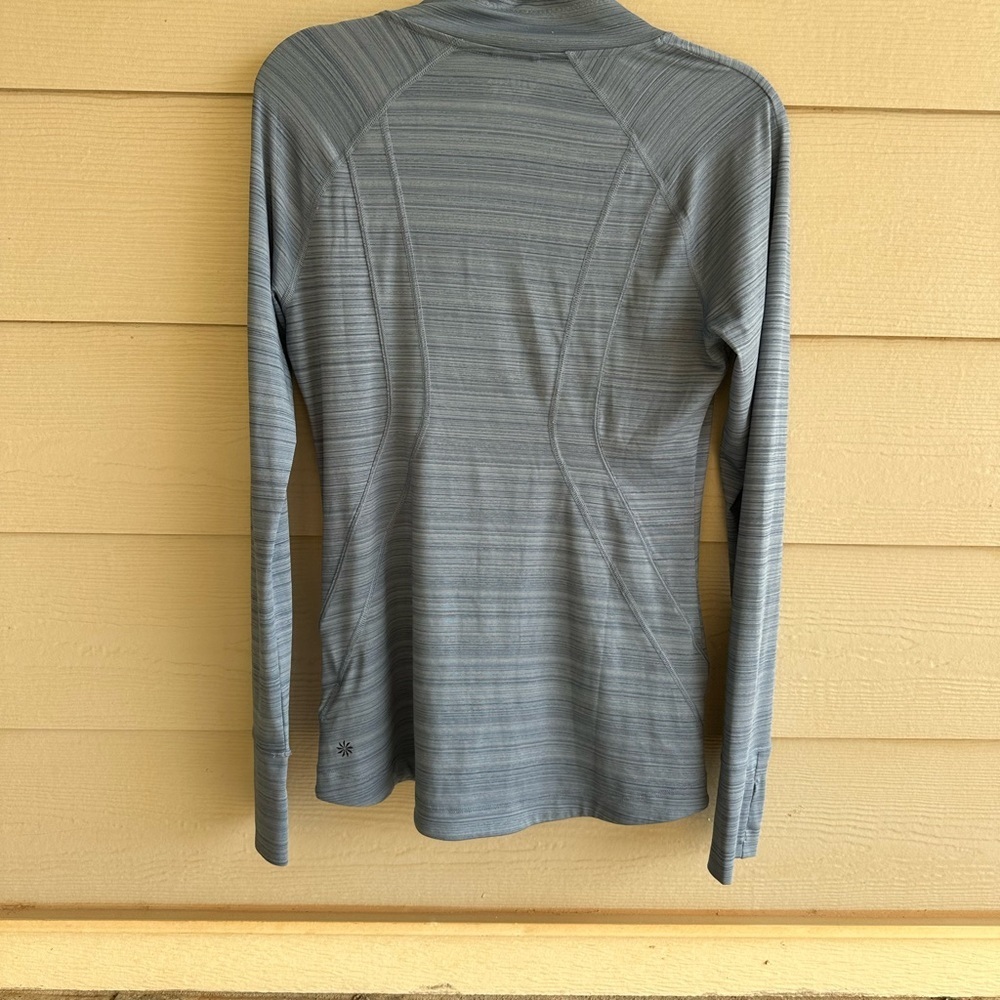 Athleta Gray Performance Jacket With Half-Zip And… - image 2